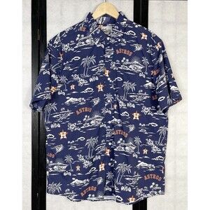 Reyn Spooner Houston Astros Performance BUTTON FRON. Size: L